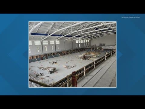 Carmel High School shows off construction progress on Greyhound Activities Center