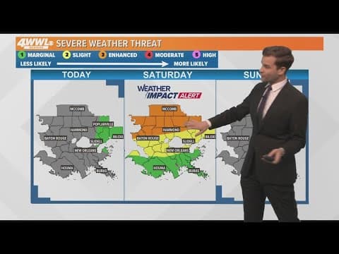 Weather Impact Alert: Storms Saturday could produce damaging winds, tornadoes