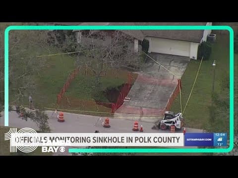 Officials continue to monitor sinkhole in Polk County neighborhood