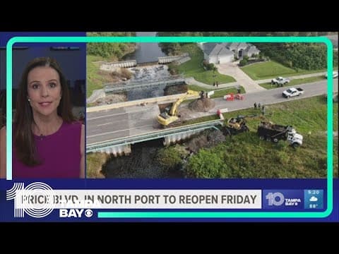 Price Boulevard in North Port to reopen Friday