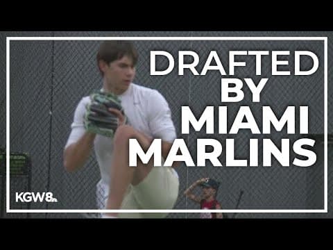 Oregon Jesuit high pitcher Noble Meyer drafted 10th overall by Miami Marlins