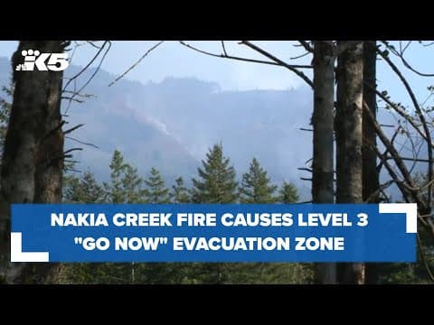 Level 3 (Go Now) evacuation zone increases for Nakia Creek Fire burning near Larch Mountain in SW Wa