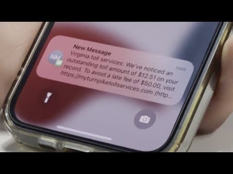 New text scam saying you owe money for unpaid toll in Virginia