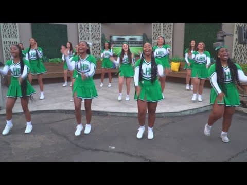 Lincoln High School Cheer gets ready for Friday night football