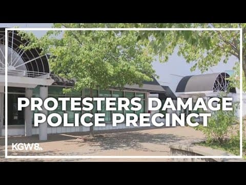 Protestors damage Portland police precinct following Sonya Massey’s death