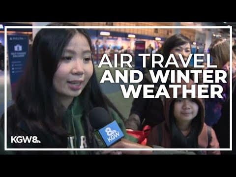 Winter conditions and air travel impacts at the Portland International Airport