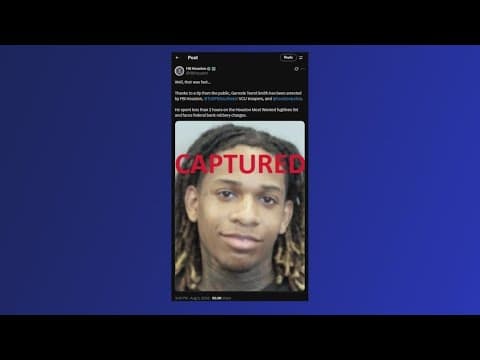 Shortly after FBI released Houston's 10 most wanted, one of them was captured