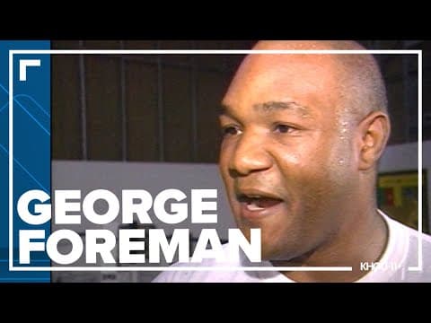 1987: George Foreman boxes again for youth sports
