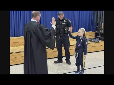 8-year-old sworn into Plainfield Police Department through the Make-A-Wish Foundation