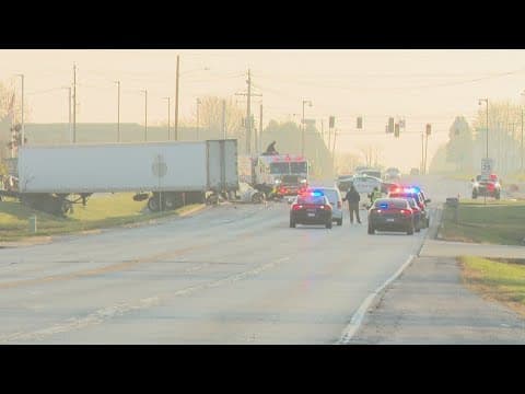 Woman killed, baby hospitalized after crash with semi in Greenwood