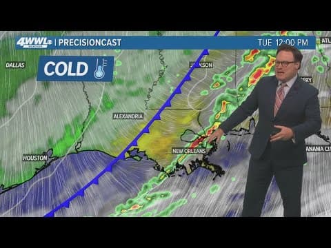 New Orleans Weather: More rain in store before a cold front moves through