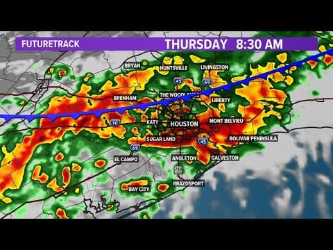 Houston radar live stream: Cold front moving through the Houston area today