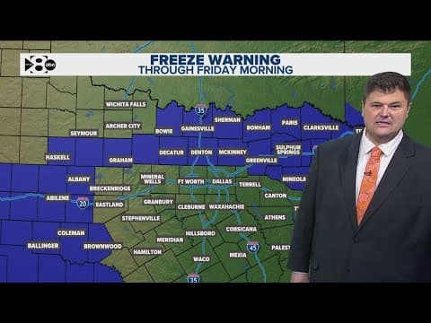 DFW Weather: Freezing temps for some overnight