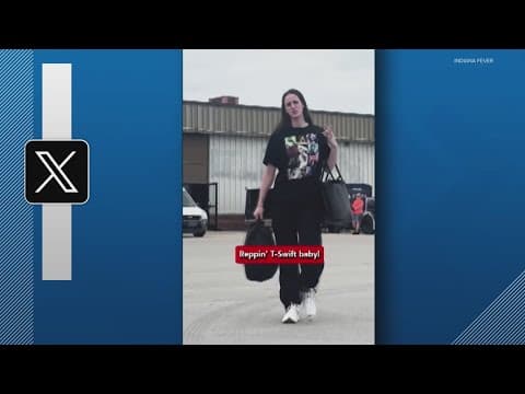 Caitlin Clark reps Taylor Swift merch ahead of upcoming games