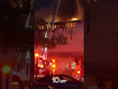 Flames spread to #publix as fire reignites at #stpetebeach shopping plaza #10tampabay #fire #shorts