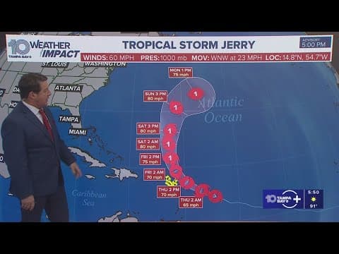 Tracking the Tropics: Forecast updates on Tropical Storm Jerry