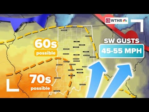 Last day of February could reach into the 60s & 70s across Indiana with high winds | Friday Morning