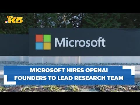 Microsoft hires OpenAI founders to lead AI research team after ChatGPT maker's shakeup