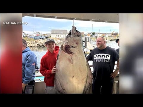 13-year-old catches 177-pound halibut