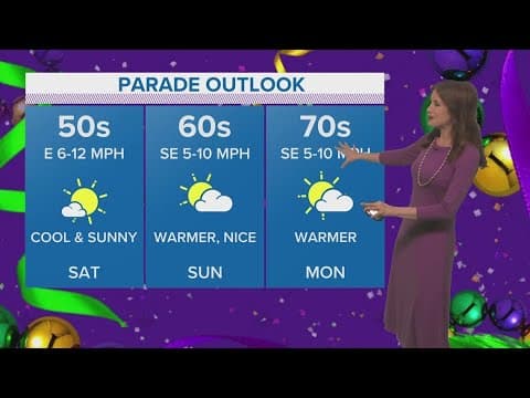 Dry for parades and warming through Fat Tuesday