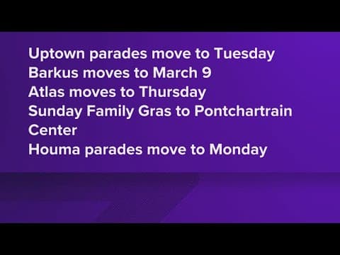 Sunday parades rescheduled due to severe weather, new dates announced