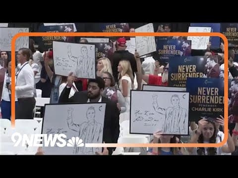 Charlie Kirk supporters gather for memorial