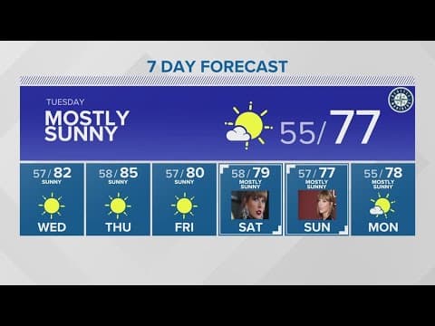 Beautiful weather expected for Eras Tour weekend in Seattle | KING 5 Weather