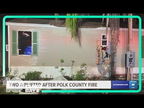 Polk County firefighters save man trapped inside home on fire