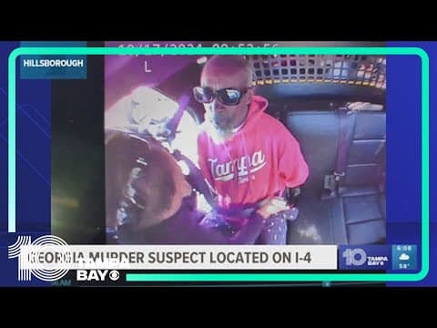 Georgia murder suspect located on I-4 in Hillsborough County by Florida Highway Patrol