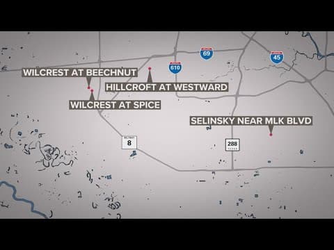 Gun violence erupts across Houston on Wednesday