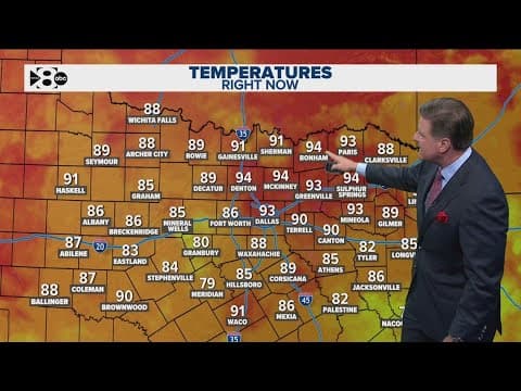DFW Weather: Humid conditions continue with some cooler air on tap next week