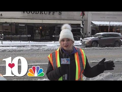 Winter weather damages awning at downtown Knoxville business