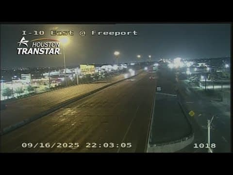 East Freeway reopened at Uvalde after car flies over median, HCSO says