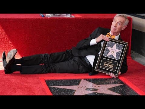 From lab coat to red carpet: Bill Nye receives star on Hollywood Walk of Fame