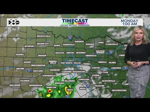 DFW Weather: Overnight showers in North Texas with rain chances sticking around until Wednesday