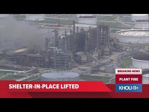 Fire burns at Marathon Petroleum in Texas City, shelter-in-place lifted