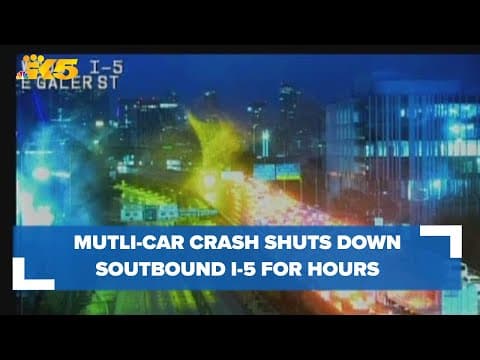 BREAKING: All SB lanes of I-5 in Seattle blocked after multi-car crash