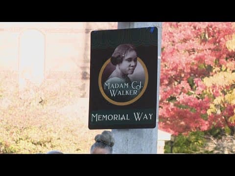 Dedicating 'Madam Walker Memorial Way'