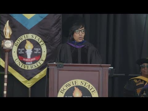 Sen. Angela Alsobrooks delivers commencement at Bowie State University