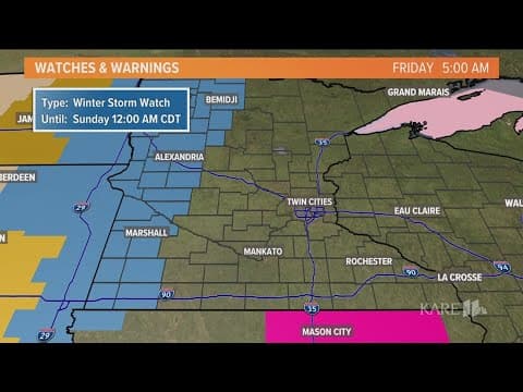 The morning forecast for Friday, March 14