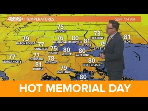 New Orleans Weather: A hot Memorial Day ahead