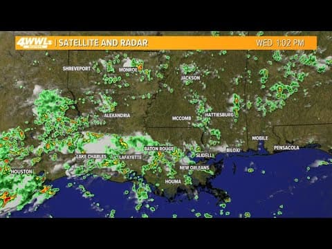 Live: Louisiana radar shows scattered storms and July heat