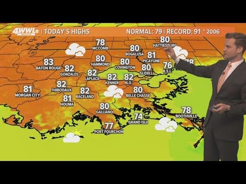 New Orleans Weather: Next chance for rain arrives Sunday