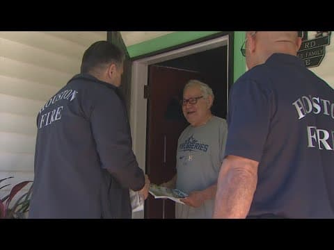 Firefighters install free smoke detectors for north Houston residents following deadly fire