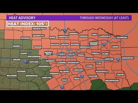 DFW Weather: Heat Advisory in effect for North Texas through middle of the week