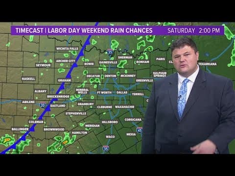 DFW Weather: Scattered showers coming in over the weekend, but don't cancel Labor Day plans