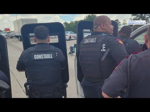 Armed woman in lawn chair involved in standoff in middle of I-45 in Spring area, Pct. 4 says