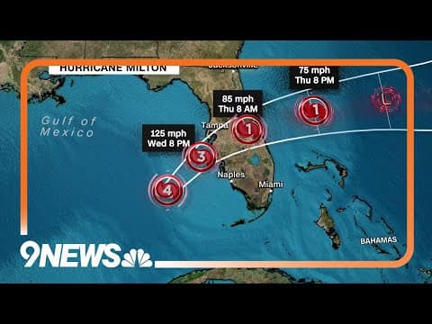 Projected track of Hurricane Milton in Tampa Bay region
