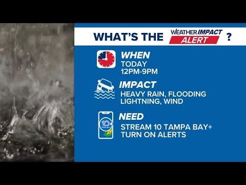 Tracking rounds of heavy rain moving across Tampa Bay