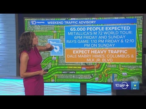Heads up, drivers: Tampa officials warn of heavy traffic for Metallica concerts, Rays games